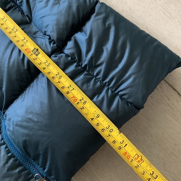 Eddie Bauer Luna puffer parka down coat size S EB 550 teal blue zipper winter - Picture 12 of 13